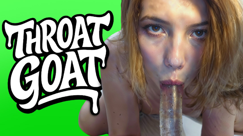 Sucking Frank the dildo, fingering my clit and playing with