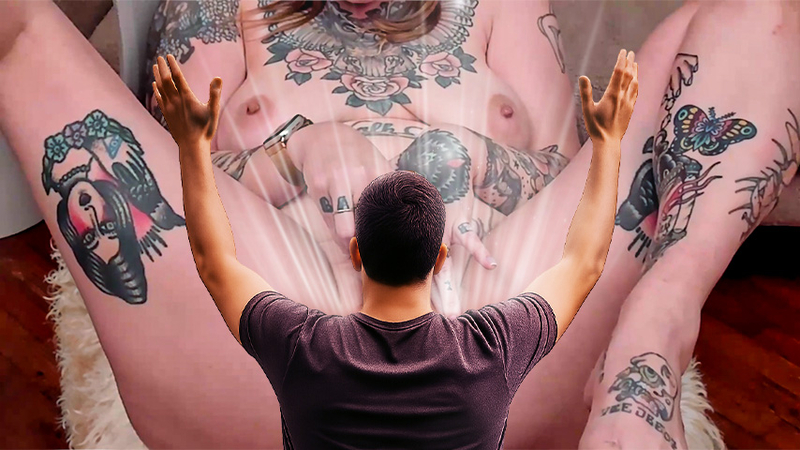 FULLY Nude Goddess PUSSY worship. Up close zoom. Goon for