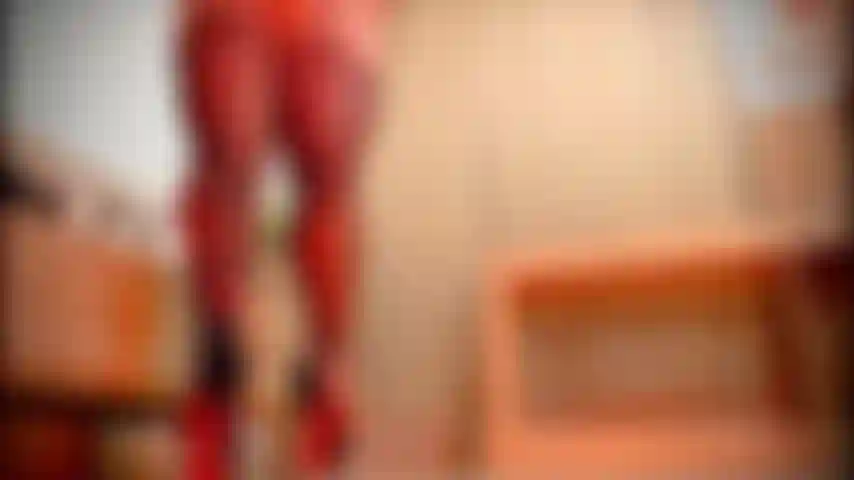 I feel sexy in my heels and stockings. Do you like how my balls bounce?