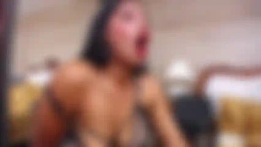 Hot and horny latina fucking her ass and pussy so hard to wet her bed