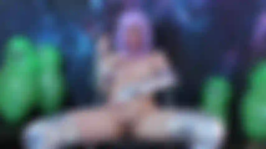 Cosmic Fever Masturbation - Space Babe Ali slides a vibrator into her wet pussy. She caresses her tits and plays with clit until she gets creamy.