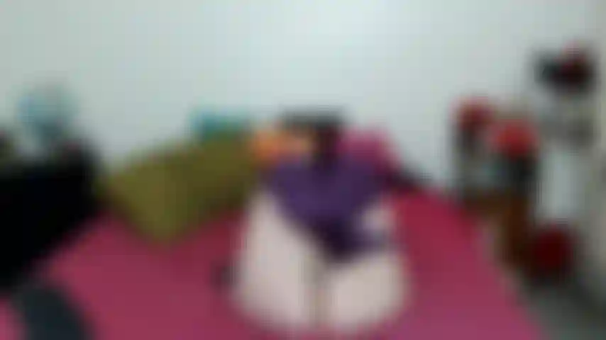 Purple Thigh-High Leg Tease