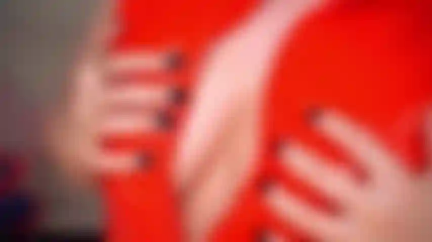 4K red pvc bodysuit worship.