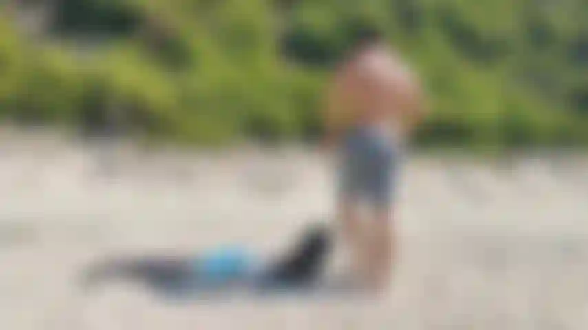 Installing myself at the nude beach.