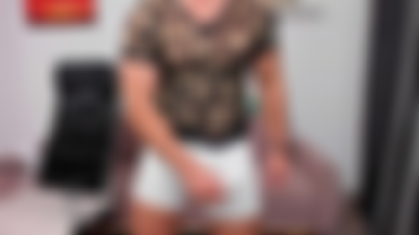 Masturbating on the couch with my dog tags and glasses on.