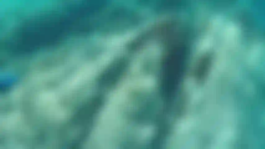 Fooling around a bit under water.