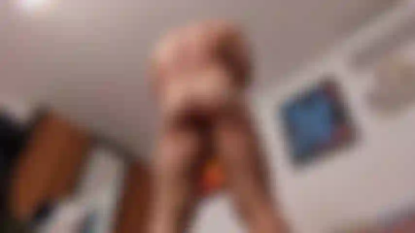 Cam on the floor showing off my big body, masturbating and releasing a big load