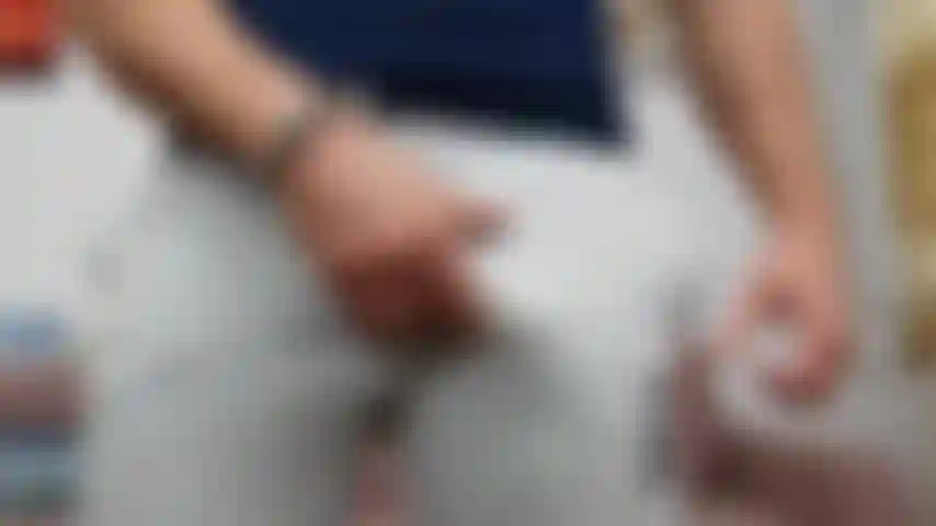 Bulge worship with sweatpants, domination