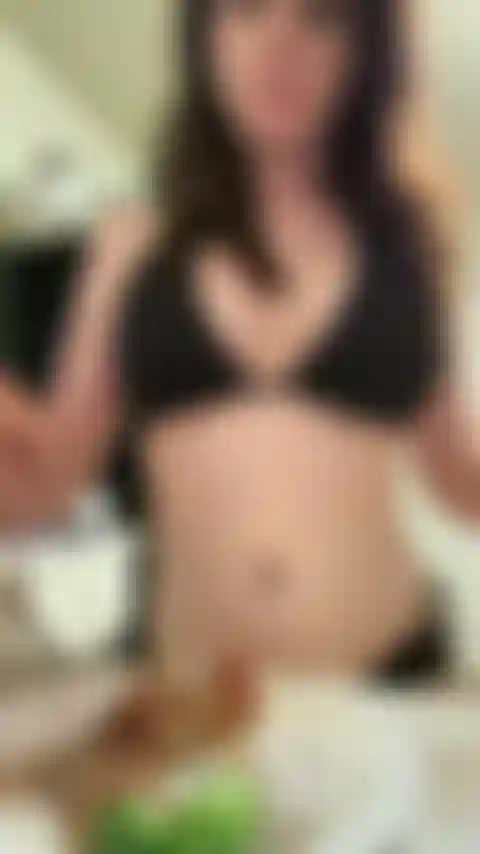 Casually stripping while eating lunch