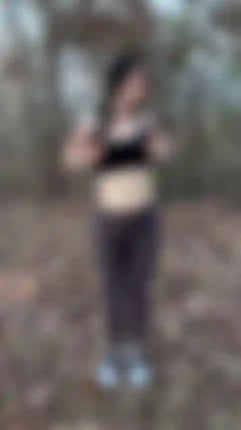 Outside topless jumping jacks (clip)