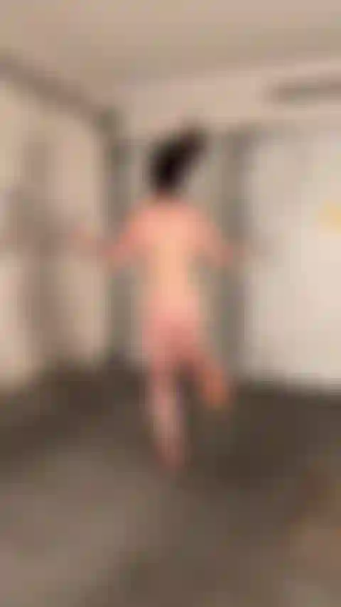 Slow motion jump roping- ass view