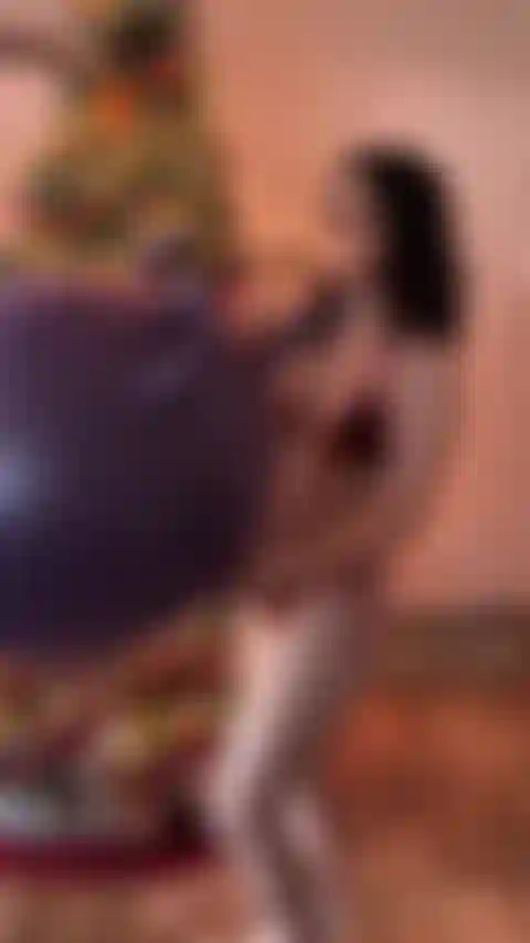 Santa brought me a new exercise ball