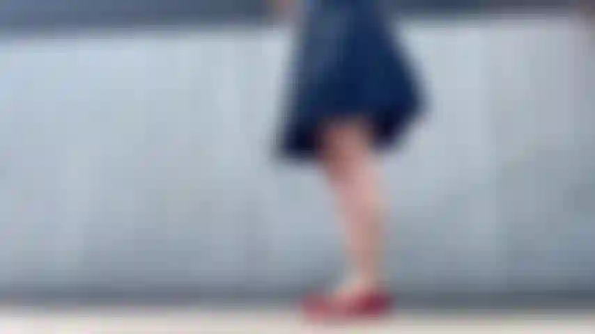 red flats blue skirt jumprope park