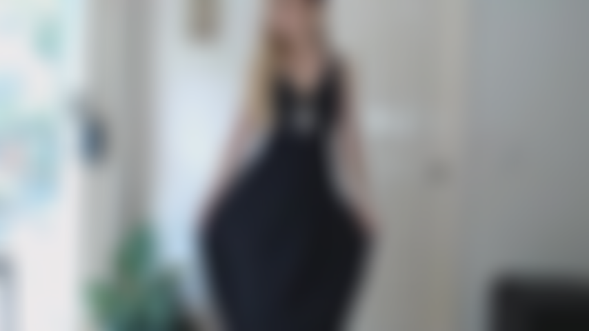 Eveving Gown Pussy Tease and Play