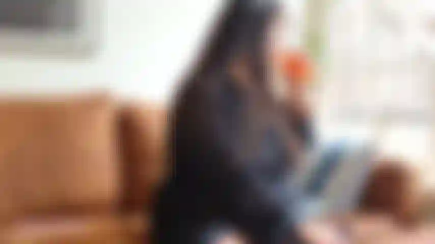 SMOKING & STROKING MY HAIRY PUSSY BY AN OPEN WINDOW