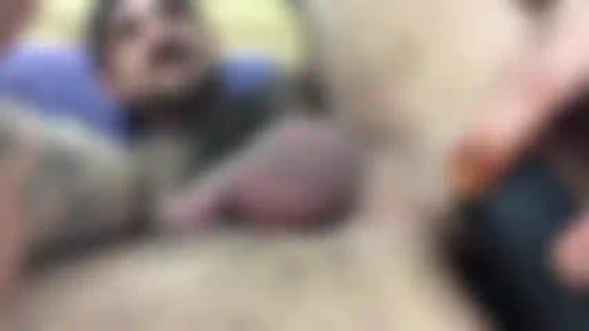 Close up ass play with toys