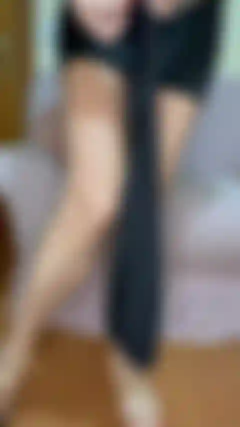 Sensual with stockings and heels.