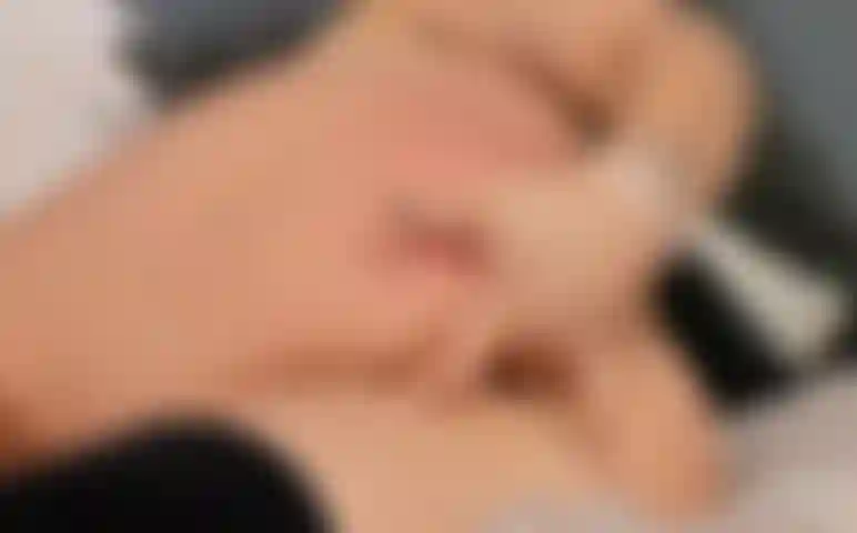 Finger and fuck Ass on side, Glass dildo