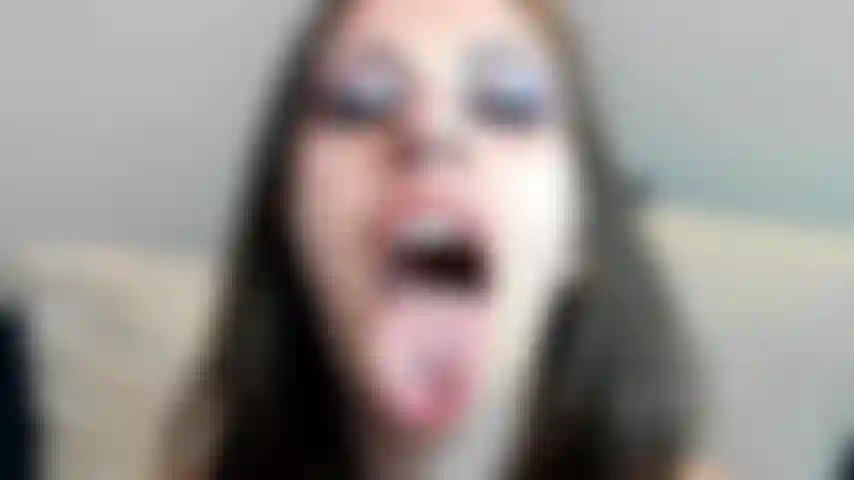 Tongue Out Waiting for Your Cum