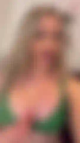 showing off green lingerie