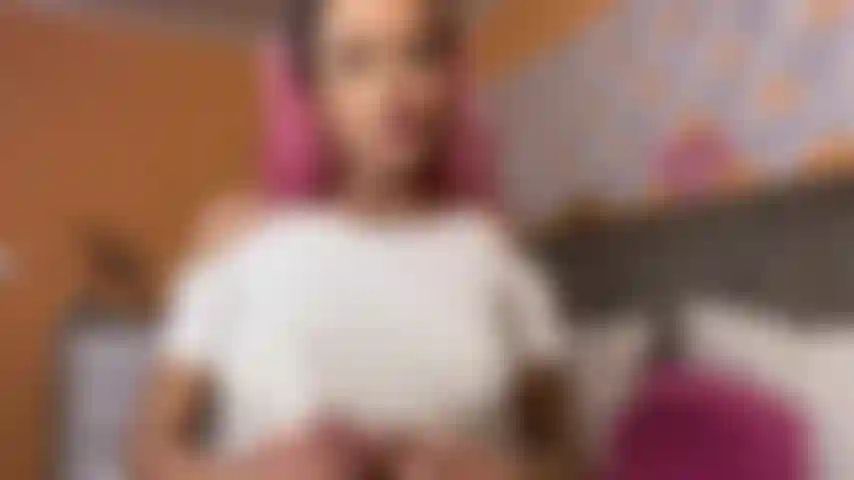 Playing with my boobs and licking my nipples