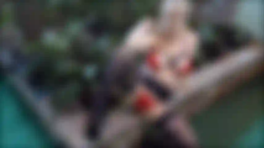 Hubby is out  I have new dildo... 9 inches WIDE.  Not even sure I can fuck IT.  I am SO horny I fuck myself on a stone planter.  I fuk that massive cock SO hard and deep it gives me a SCREAMING Orgasm