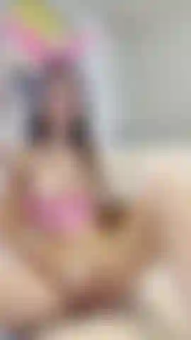 Pink easter bunny cosplay.