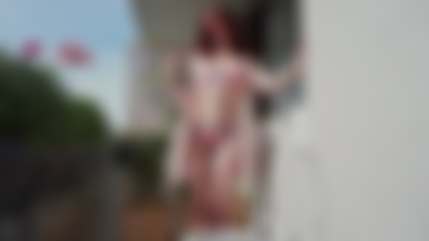 JOI on my sunny balcony (outdoor fun!) - sundress and