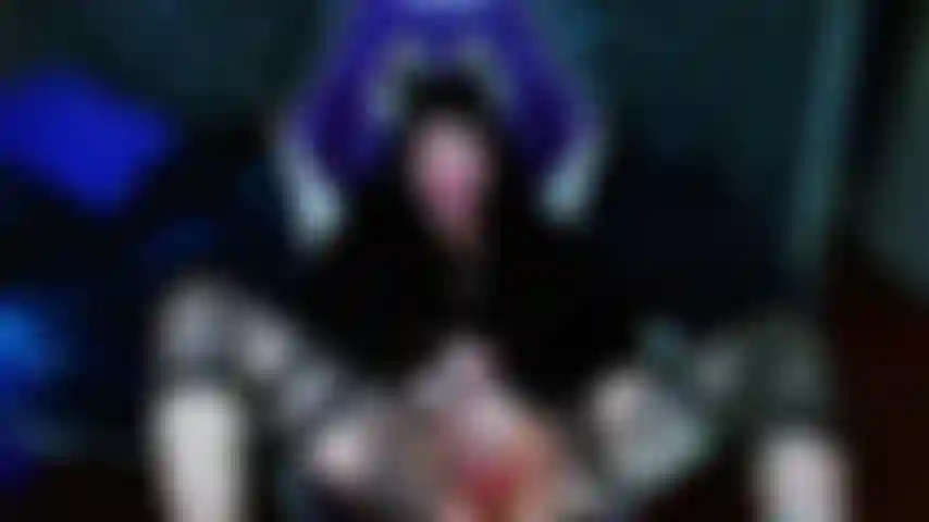 Goth Goddess full body tease in fishnet bodysuit, squirts all over you with hairy, perfect pussy!