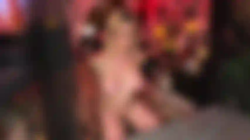 Handcuffed slut throats a cock and humps a pillow to cum.