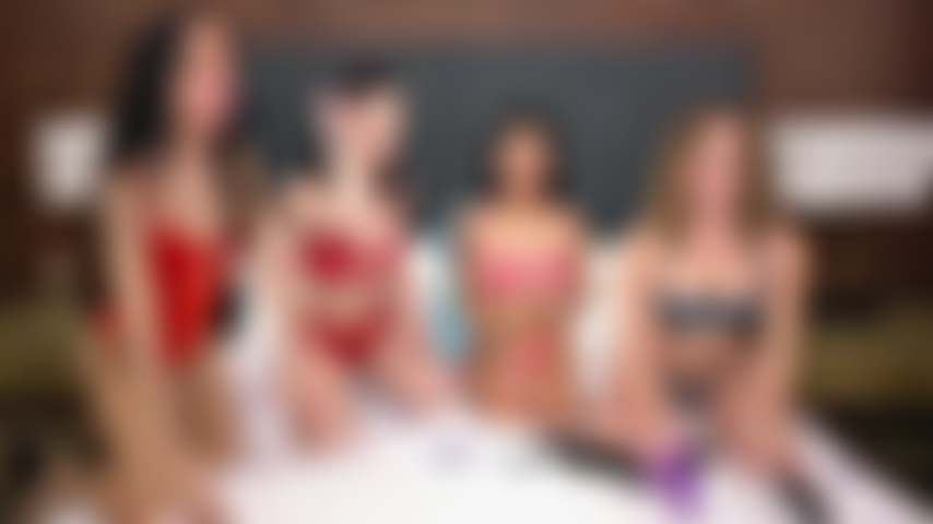 Crazy Strapon Lesbian Foursome Live Show With Jazmin Luv,Katie Kush, Diana Grace, and  Avery Black