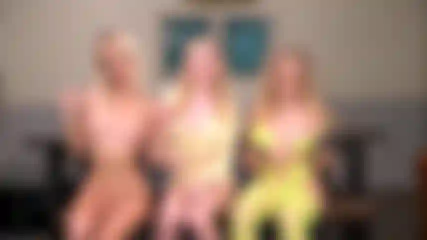 Fucktoberfest - Melody Marks,Sky Pierce, and Paris White filling their pussies with toys in all-blonde lesbian threesome