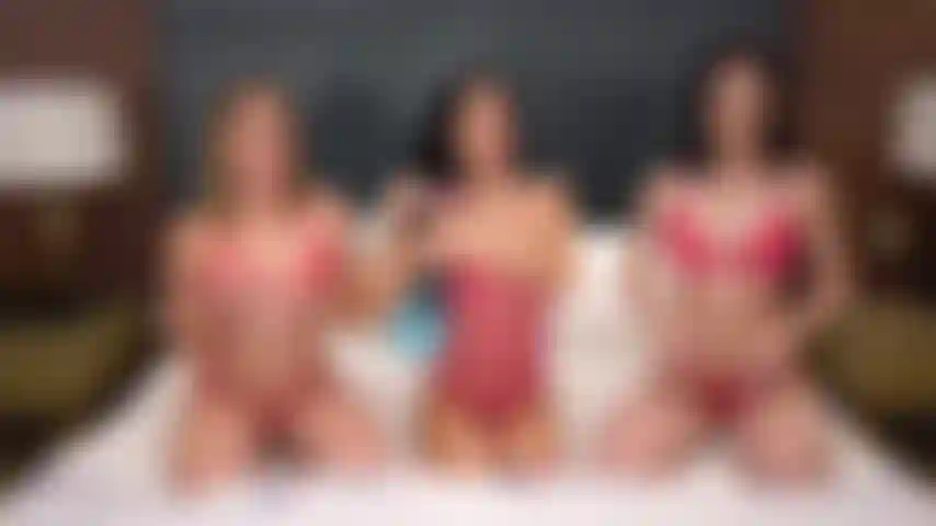 Diana Grace And Katie Kush Spitroasting Jazmin Luv With Strap-on Dildos On Live Cam Show