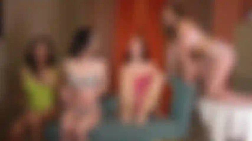 Jazmin Luv,  Katie Kush,  Diana Grace, and  Avery Black Form A Line To East Pussy On Amazing Live Cam Lesbian Foursome