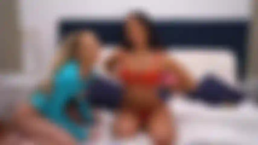 Curvy Tanned Babe Mila Monet Has Some Fun With Adira Allure Before A Hot Solo Masturbation