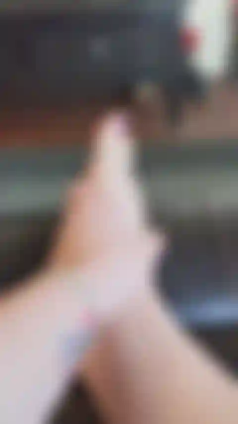 Massaging feet w/ lotion, stroking dildo w/ feet, and dirty talk
