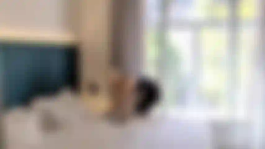 Rubber doll works as hotel maid & makes herself cum on the guest bed