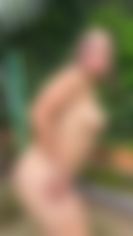 Fucking my hot pussy in the garden.