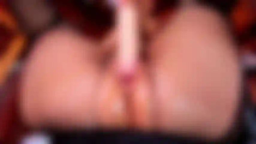 Fucking my tight pussy with a big dildo