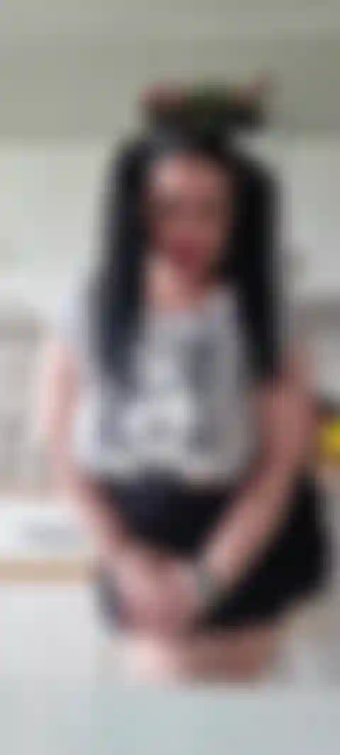 Sweet girl, pigtails, topless,  Short skirt big ass teasing