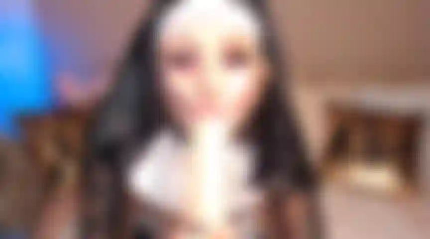 22. Rough BUKKAKE, gagging, chocking, slapping my face, spoiled makeup, im your nasty nun