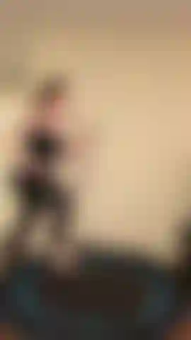 Bouncing on trampoline- in tiny bra, then topless light bouncing. Plus more bouncing holding them.