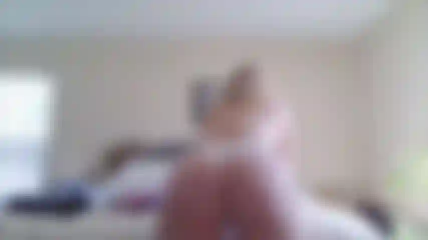 Bentover Dildo in hairy pussy (face shown)