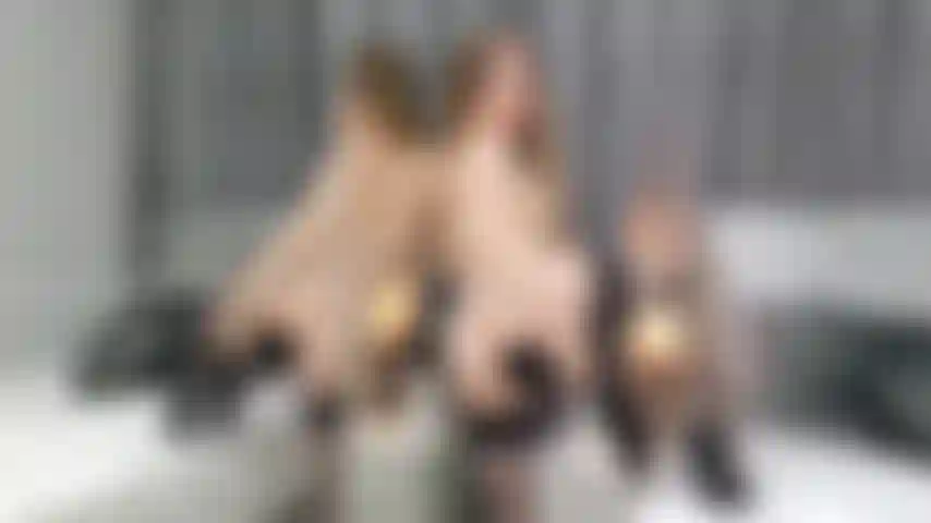 Fox Tail and pussy play with dildo