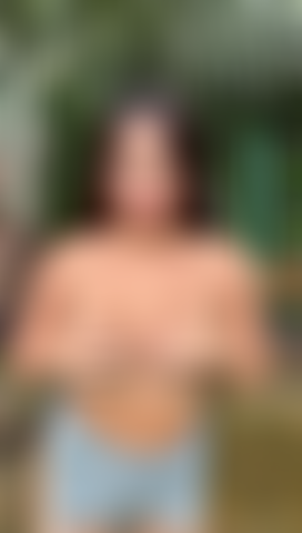 Fucking my hot pussy in the garden.