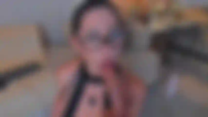 Fuck my pretty face while wearing glasses wearing strips outfit!