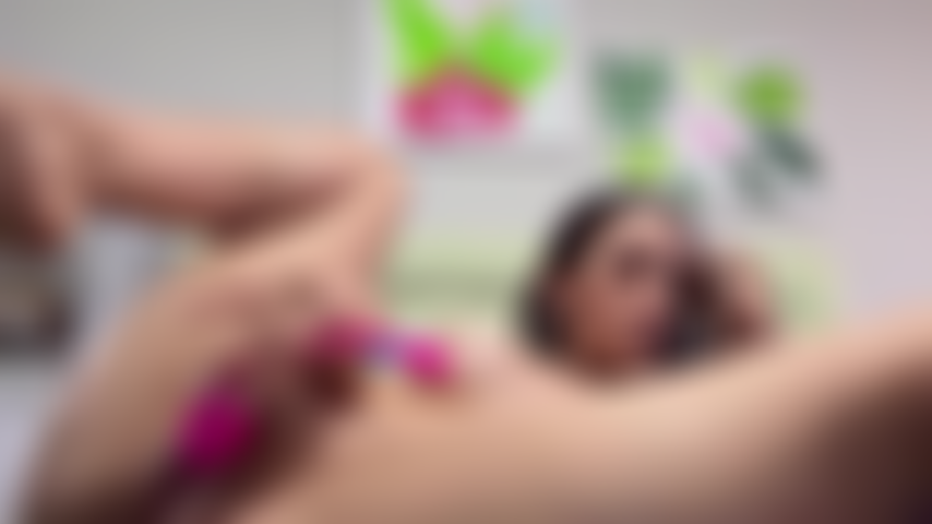 Fucking my wet pussy with my lush and playing with my clit.