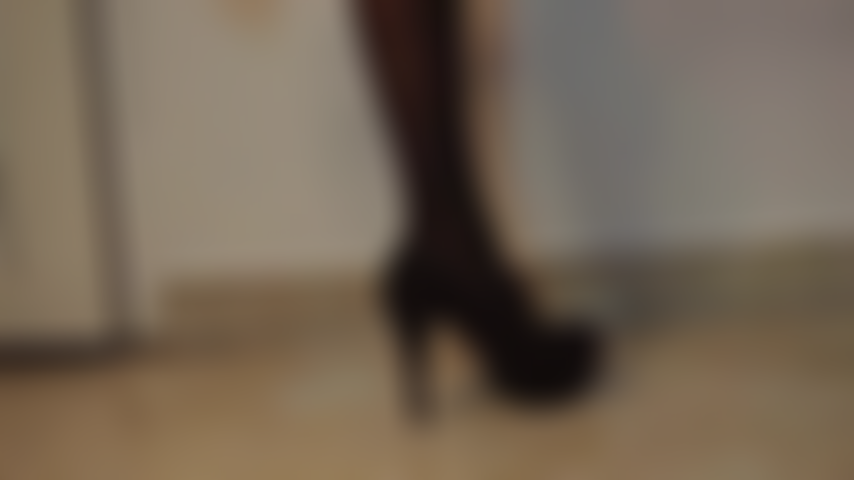 Sexy tease in heels
