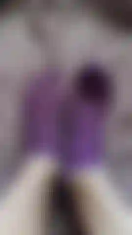 taking off the fluffy sock
