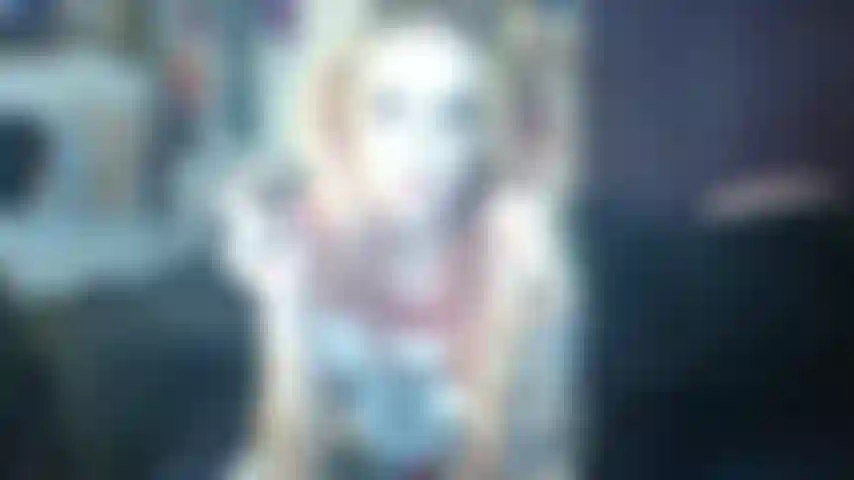 harley quinn cosplay smokes for you,blows smoke in face . shows tits